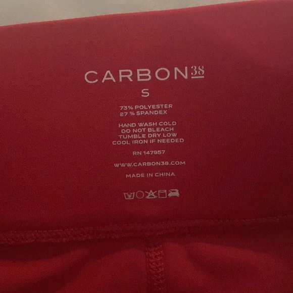 Carbon38 Sayang Macrame Legging in Red